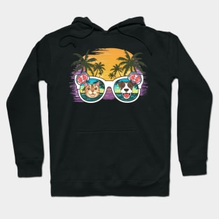 Smiling cat and dog Hoodie